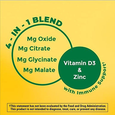 Nature Made Magnesium Complex With Vitamin D And Zinc Supplements, Magnesium Supplement For Muscle, Nerve, Heart & Bone Support With Vitamin D3 & Zinc For Immune Support, 60 Capsules, 30 Day Supply