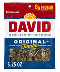 DAVID Sunflower Seeds, Original Flavor, 5.25 oz. (Pack of 12)