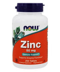 Now Foods Zinc Tablets 50mg - 250 Tablets