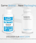 Supersmart Niacinamide 2000 mg Per Day Vitamin B3 Improves Joint Mobility Helps Reduce Psychological Effects of Stress Bad Feelings NonGMO Gluten Free 180 Vegetarian Capsules