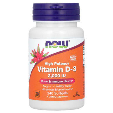 Now Food Vitamin D-3 2000 I.U 240 Softgels