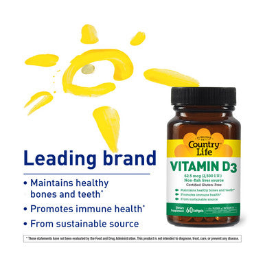 Country Life Vitamin D3 2,500 I.U.