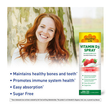 Country Life Vitamin D3 Spray - Strawberry