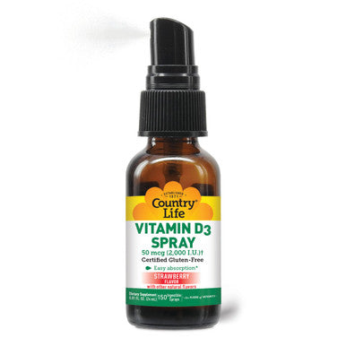 Country Life Vitamin D3 Spray - Strawberry