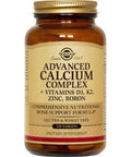 Solgar, Advanced Calcium Complex + Vitamins D3, K2, Zinc, Boron, 120 Tablets