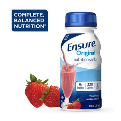 Ensure Oral Supplement Original Therapeutic Nutrition Strawberry 8 oz Bottle Ready to Use - 1 ea
