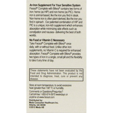 Feosol Bifera Iron Caplets Complete 30 ea
