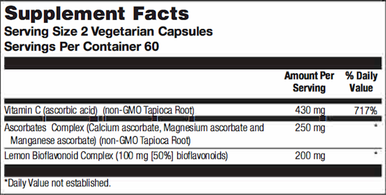 Pioneer Tapioca Sourced Vitamin C120 vegcaps