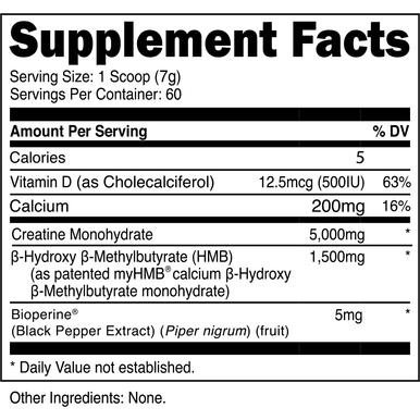 Transparent Labs Creatine HMB Unflavored 60servings