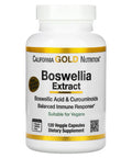 California Gold Nutrition Boswellia Extract, Plus Turmeric Extract, 250 mg, 120 Veggie Capsules
