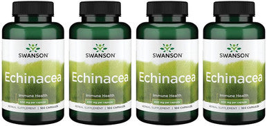 Swanson Echinacea 400 Milligrams 100 Capsules (4 Pack)