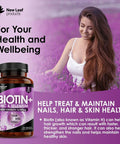 Biotin Hair Growth Vitamins 12,000Mcg D-Biotin Tablets Enriched With Zinc & Selenium Vegan Hair Skin & Nails Vitamins For Women And Men High Strength Hair Vitamins 6 Months Supply Uk Made - Leaf