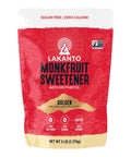 Lakanto Golden Monk Fruit Sweetener with Erythritol, Raw Cane, 5 lb | Raw Cane Sugar Substitute for Coffee, Tea, Baking, Smoothie, Sauce, Marinade, Zero Calorie, Keto, Zero Net Carbs