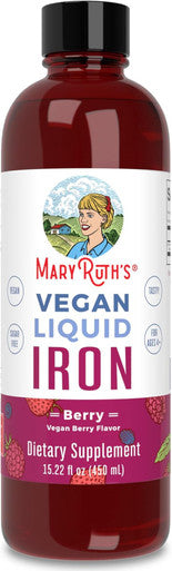Maryruth Organics Iron Supplement for Women Men & Kids Liquid Iron Supplement for Women Men & Kids Iron for Healthy Blood & Oxygen Ages 4 & Up Sugar Vegan Non-GMO Gluten 15.22 Fl Oz
