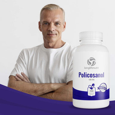 LongLifeNutri Policosanol 100Mg 200 Vegetarian Capsules | Natural Sugar Cane Supplement | Heart And Lipid Metabolism Vitamin | Polycosanol Powder 100 Mg Per Serving | Non-Gmo, Gluten-Free Formula
