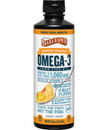 Barleans Mango Peach Omega 3 Fish Oil Supplements 1080mg of EPA/DHA 600 IU Vitamin D3 for Brain Heart Joint Immune Health Non GMO Gluten Free AllNatural Fruit Smoothie 16Ounce