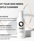 PRIORI Skincare Gentle Face Cleanser with Lactic Acid, Vitamins A, C, E Intense Hydration Light Exfoliation Women and Men All Skin Types Fragrance Free Dermatologist Tested 6 fl oz