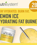 Nutrisystem Hydrating Fat Burner Supplement for Men and Women, Mix and Sip Dietary Supplement, Lemon Ice - 28 Servings
