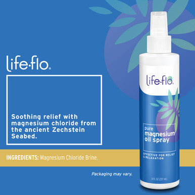 Life-Flo Pure Magnesium Oil | 100% Pure Magnesium Chloride Spray from Ancient Zechstein Seabed | For Relaxing & Rejuvenating Muscles & Joints | 8 oz | 2 pk