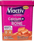 Viactiv Calcium +Vitamin D3 Supplement Soft Chews Caramel 60 Chews Calcium Dietary Supplement for Bone Health