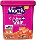 Viactiv Calcium +Vitamin D3 Supplement Soft Chews Caramel 60 Chews Calcium Dietary Supplement for Bone Health