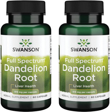 Swanson Dandelion Root 515 Milligrams 60 Capsules (2 Pack)