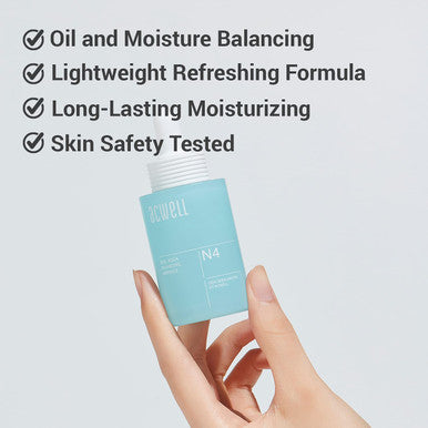 ACWELL Real Aqua Balancing and Hydrating Facial Ampoule Serum 1.18 fl.oz. Moisturizing for Sensitive Skin Face serum for Men Women Seaweed Extract and Amino Acid