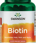 Swanson Biotin B7 Vitamin 5000 mcg 30 Capsules