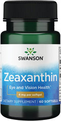 Swanson Zeaxanthin 4 Milligrams 60 Sgels