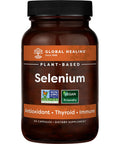 Global Healing Selenium & B12 Blend Kit - Vegan Antioxidant Supplement for Thyroid Support & Normal Immune System Health and Organic Sublingual B12 Vitamin Supplement Drops - 60 Capsules & 2 Fl Oz