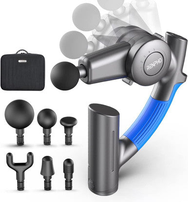 Renpho R4 Massage Gun With Adjustable Arm, Deep Tissue Massager Gun Massage Back, Percussion Muscle Massage Gun For Athletes, Portable Electric Sport Massager, Fsa And Hsa Eligible