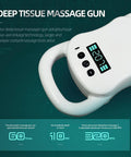 Deity Massage Gun Deep Tissue, 4-Heads Handheld Electric Body Massager, Rechargeable Percussion Massager For Pain Relief In Back, Leg, Neck, Shoulder And Body, Relax Perfect Gifts For Man Women, White