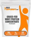 Bulksupplements.Com Grass Fed Whey Protein Powder - Pure Protein Powder - Unflavored Whey Protein Powder - Protein Supplement - Protein Powder Without Artificial Sweeteners (1 Kilogram - 2.2 Lbs)