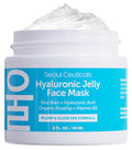 Korean Skin Care Hyaluronic Acid Jelly Mask Korean Face Mask Skincare K Beauty Face Masks Contains Rice Bran Rosehip Vitamin B5 Anti Aging Spa Hydro Gel Face Mask for Plump Glowing Skin 2oz