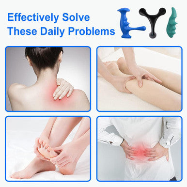 Abnaok Manual Trigger Point Massage Tool And Thumb Saver For Full Body Deep Tissue Massage, With 3-Legged Massage Knobs, Stress Relief