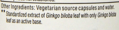 Kroeger Herb Ginkgo Biloba Vegetarian Capsules, 90 Count