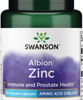 Swanson Albion Chelated Zinc Glycinate 30 Milligrams 90 Capsules