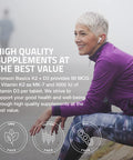 Bronson Vitamin K2 D3 (MK7) Supplement Non-GMO Formula 5000IU (125 mcg) Vitamin D3 & 90 mcg Vitamin K2 MK-7 Easy to Swallow Vitamin D & K Complex, 360 Tablets
