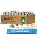 Nutrisystem Chocolate Peanut Butter Lunch Bars Bundle, 11g of Protein, Helps Support Weight Loss - 10 Count