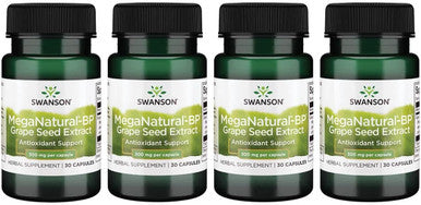 Swanson Meganatural-Bp Grape Seed Extract 300 Milligrams 30 Capsules (4 Pack)