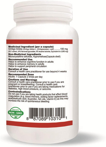 Nutridom Ginkgo 5000 100mg 120 Vcaps