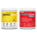 Vegan AminoLean Pre Workout Energy (Pineapple Coconut 25 Servings) with AminoLean Recovery Post Workout Boost (Tropical Island Punch 30 Servings)