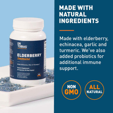 Dr. Tobias Elderberry Immune Supplement Herbal Blend 60 Capsules