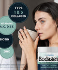 Collagen Building Silica + Collagen Peptides Type 1 & 3 For Men And Women. Promotes Skin Hair Nail Bone & Joint Health With Biotin, Zinc, & Vitamin A, C, D, & E ÃƒÂ¢Ã¢â€šÂ¬Ã¢â‚¬Å“ 0 Cal, Non Gmo, Unflavored (10.8Oz)