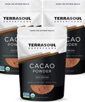 Terrasoul Superfoods Organic Cacao Powder 3 Lbs (3 Pack) - Raw | Keto | Vegan