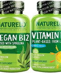 Naturelo Vitamin D Plant Based From Lichen 180 Mini Capsules Vegan B12 1000 Mcg Methylcobalamin 90 Capsules