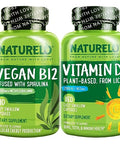 Naturelo Vitamin D - Plant Based From Lichen - 180 Mini Capsules Vegan B12 1000 Mcg Methylcobalamin 90 Capsules