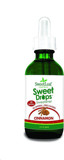 Sweetleaf Stevia Sweet Drops Bundle - Vanilla Creme 4 Oz & Cinnamon Flavored 2 Oz