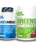 Super Greens Powder and Daily Multivitamin - Vegan Energy Drink Powder with Greens and Superfoods Plus Adult Multivitamin with Phytonutrient Mineral and Digestive Enzyme Complex for Immune Support