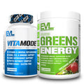 Super Greens Powder and Daily Multivitamin - Vegan Energy Drink Powder with Greens and Superfoods Plus Adult Multivitamin with Phytonutrient Mineral and Digestive Enzyme Complex for Immune Support